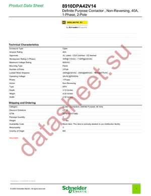 8910DPA42V14 datasheet  